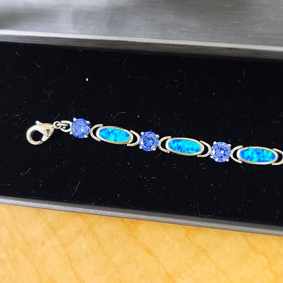 Tanzinite and Opal bracelet - Picture 1 of 6